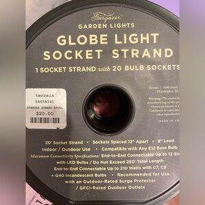 Globe Light Socket Strip Used Once